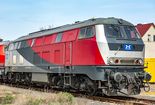 Verbrennungslokomotive mit hydrodynamischer Kraftübertragung BR 218 117-0 von HEROS bei HSL Logistik GmbH