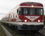 Diesel Multiple Unit (DMU) or divisilbe train set VT624 in operation at TFG in Romania